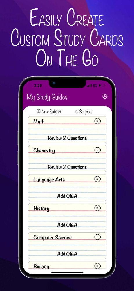 Flash Cards Maker Edu screen shot on iOS